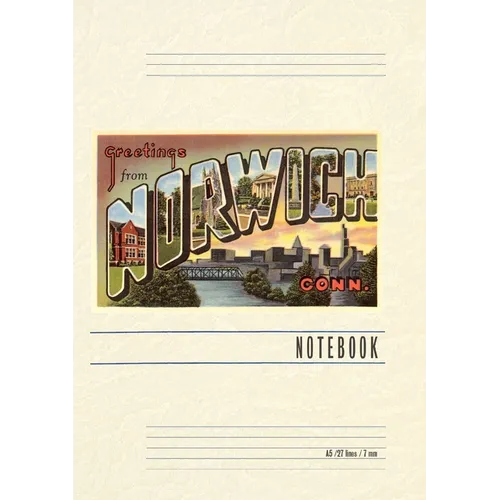 Vintage Lined Notebook Greetings from Norwich - Paperback