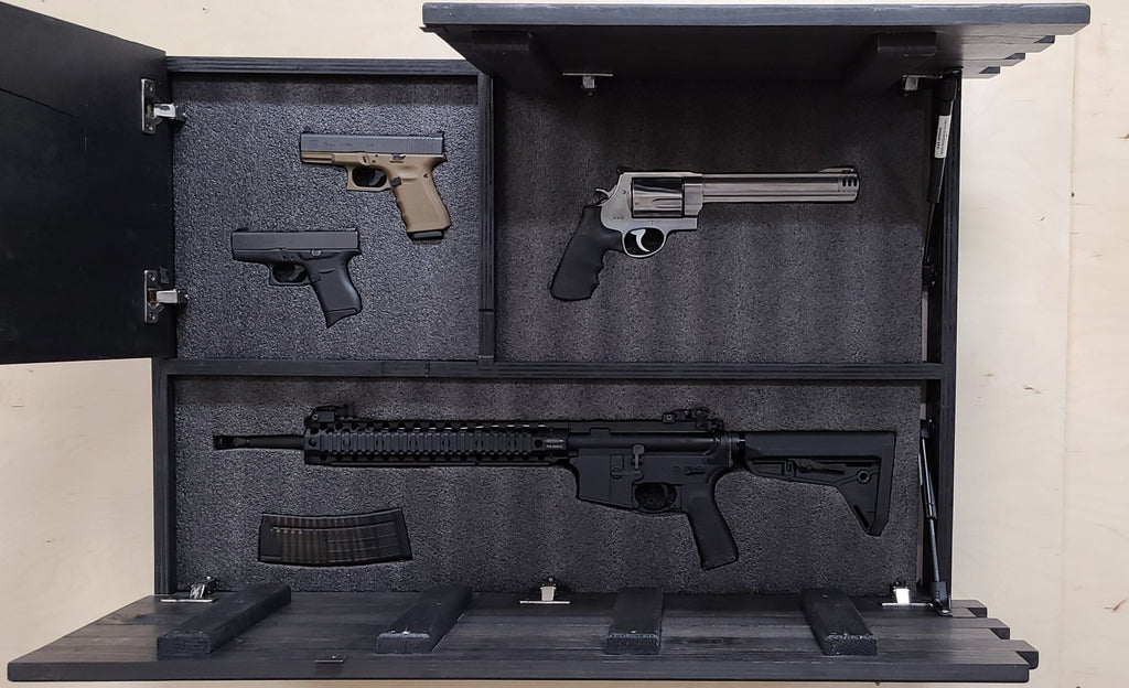Deluxe 3 Compartment Gun Concealment Case (Hybrid American Flag Designs)