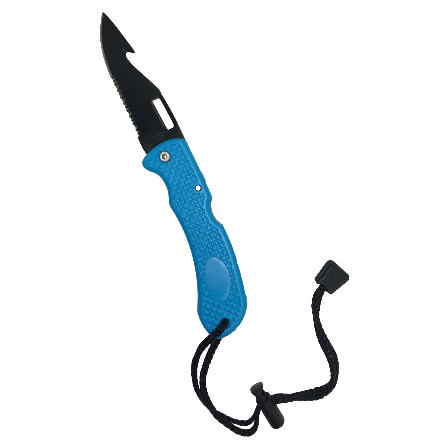 Scuba Choice Foldable Low Volume Black Blade Point Tip BCD Knife