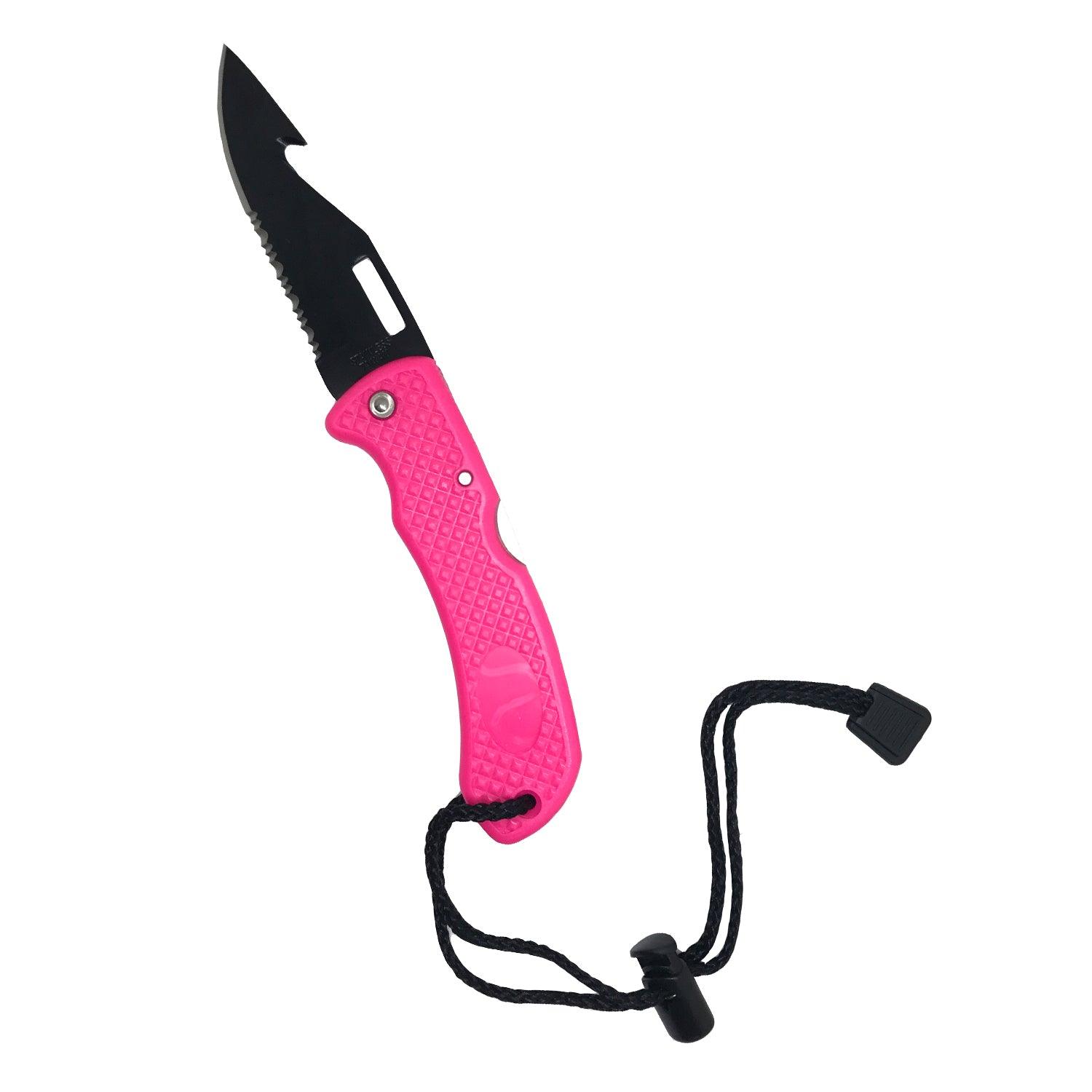 Scuba Choice Foldable Low Volume Black Blade Point Tip BCD Knife