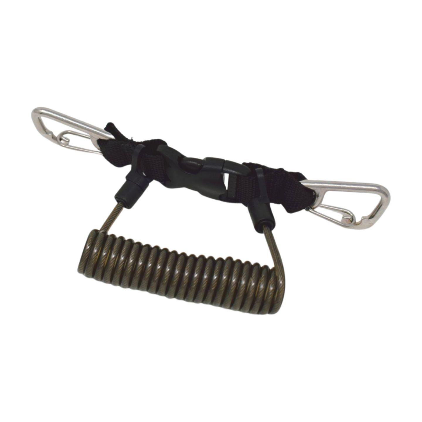 Scuba Choice Shark Coil Steel Core with Clips Lanyard