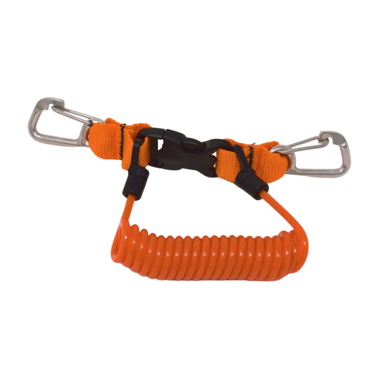 Scuba Choice Shark Coil Steel Core with Clips Lanyard