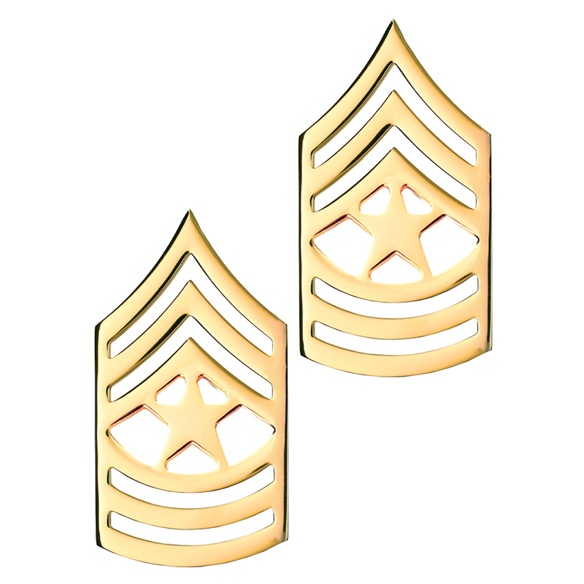 U.S. Army E9 (1) Sergeant Major STA-BRITE® Pin-on Rank (pair)