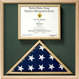 Flag and Document Display Case
