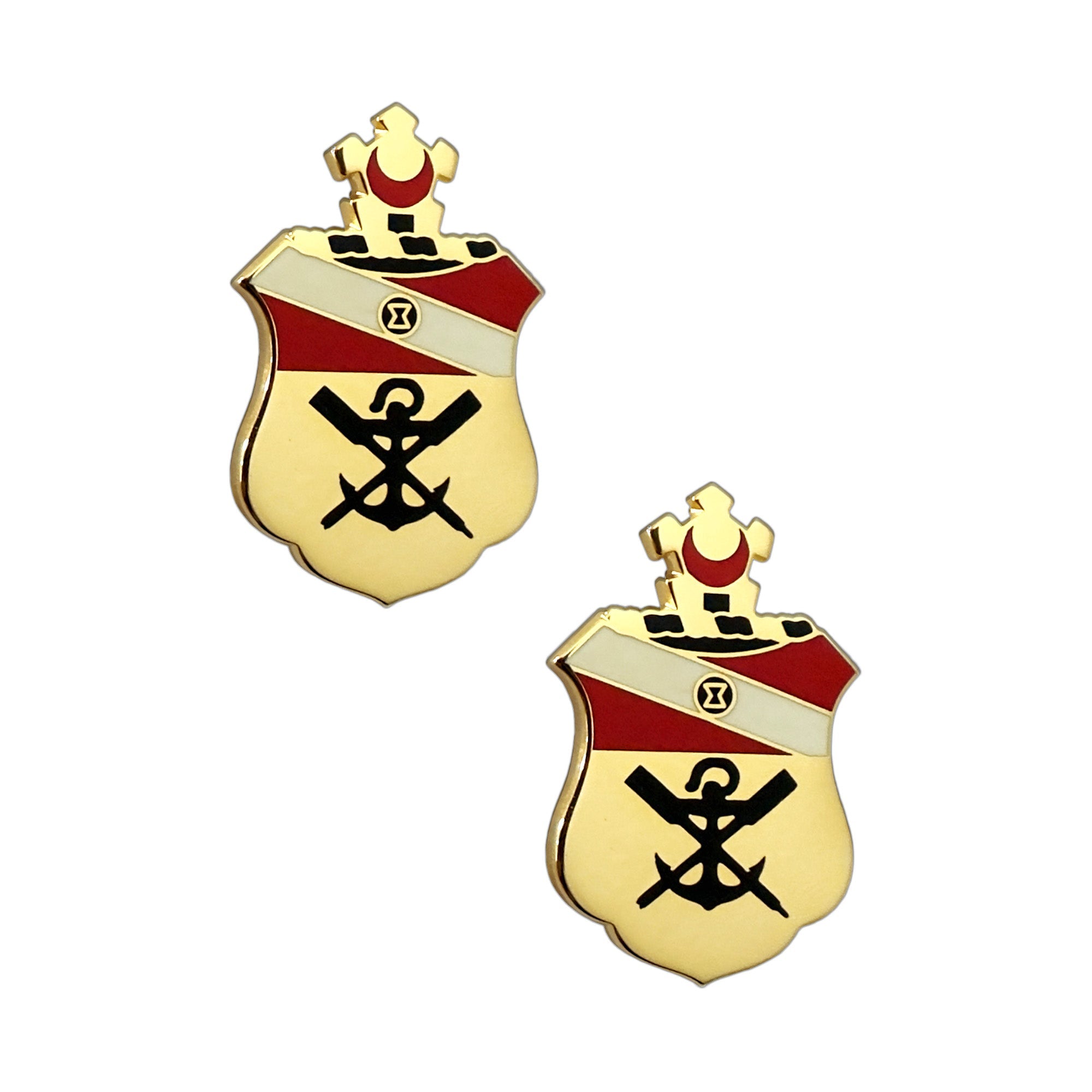 U.S. Army 21st Engineer Batt Crest (NO MOTTO) (pair)
