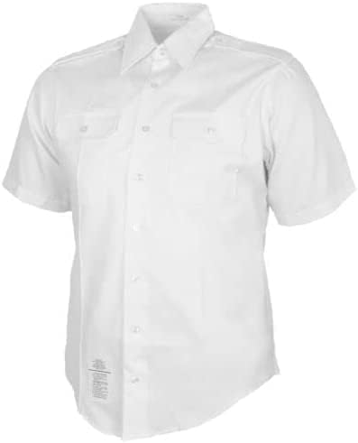 US Army ASU White Dress Short Sleeve Uniform Shirt 14 1/2