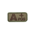 A+ Blood Type Desert Patch with Hook Fastener (each)