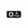 O+ Blood Type Patch SWAT/TAC W/ Hook Fastener