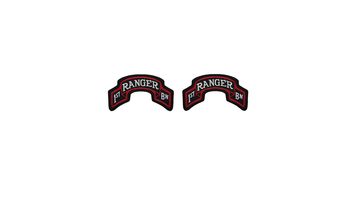 U.S. Army 75th Ranger Regiment 1st Battalion SEW ON AGSU Color tab (pair)