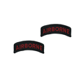 Airborne Black and Red SEW ON AGSU Color tab (pair)