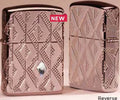 Zippo 360° Armor Rose Gold MultiCut Crystal Emblem Windproof Lighter #49702