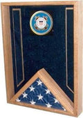 Navy Flag Display Case , flag shadow Box - Blue Color