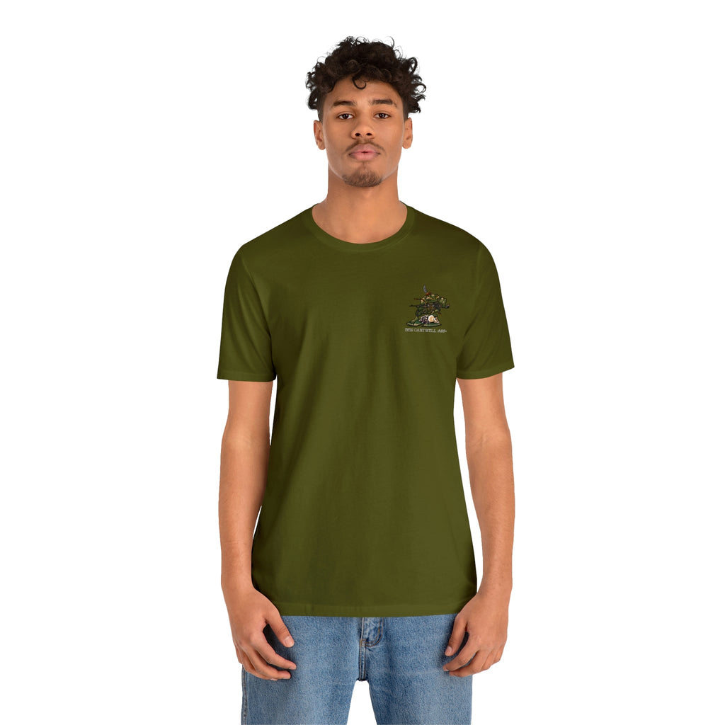 240 Machine Gun Frog - Front Print - Short Sleeve Tee