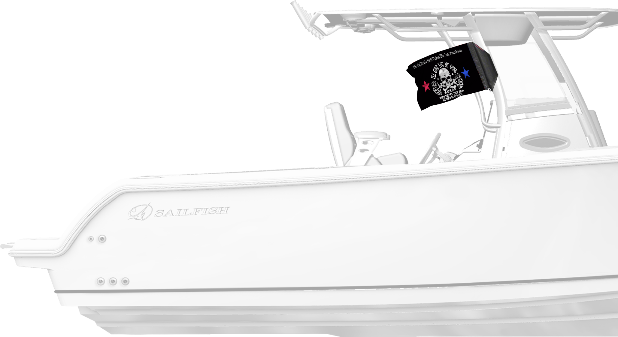 2A We The People 12"x18" Forever Wave Flag for Boats