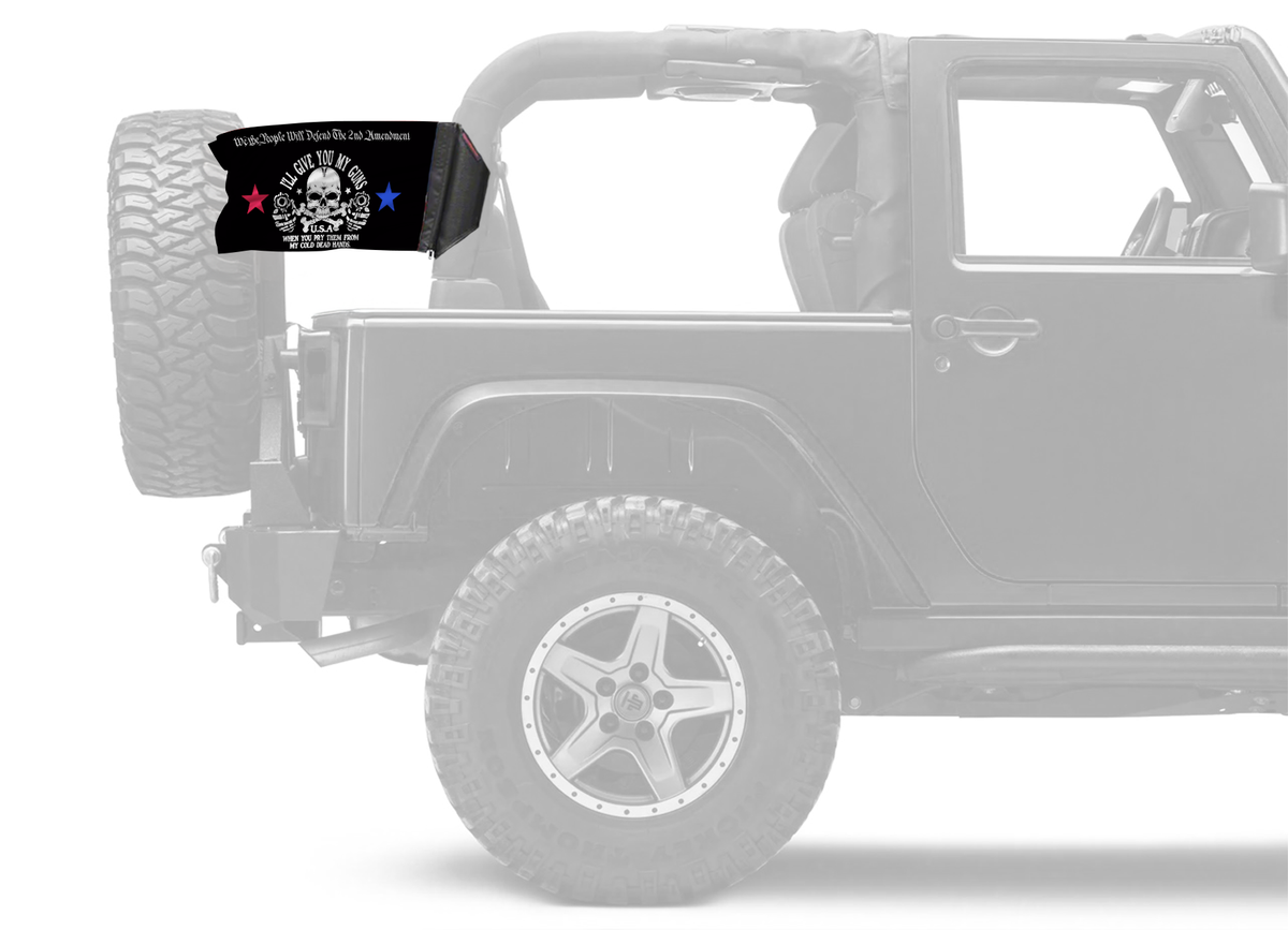 2A We The People 12"x18" Forever Wave Flag for Jeep Wrangler TJ 1996-2006