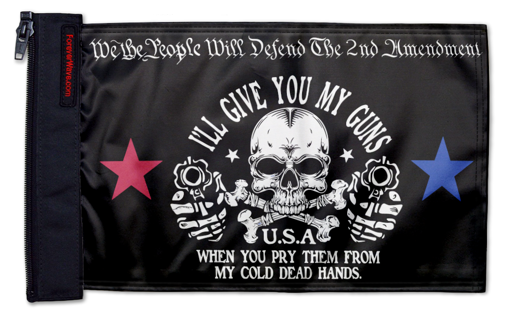 2A We The People 12"x18" Forever Wave Flag for Golf Carts