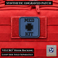 Med Kit IFAK, First-Aid Pouch Identification Patch, 2x2" | Made in USA | VELCRO® Brand Hook Backing