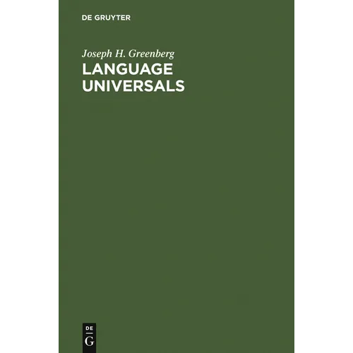 Language Universals: With Special Reference to Feature Hierarchies - Hardcover