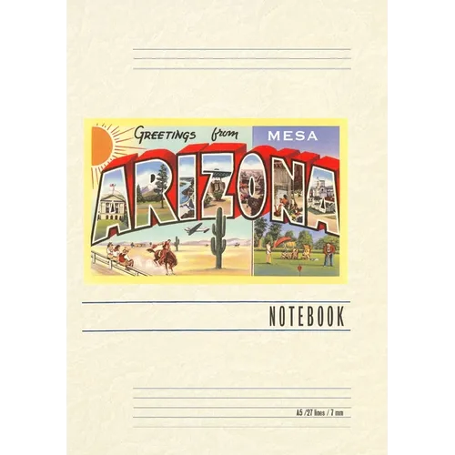 Vintage Lined Notebook Greetings from Mesa, Arizona