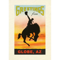 Vintage Lined Notebook Greetings from Globe - Paperback