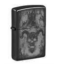 Zippo Demon Skull Smoke Design, High Polish Black Lighter #48809