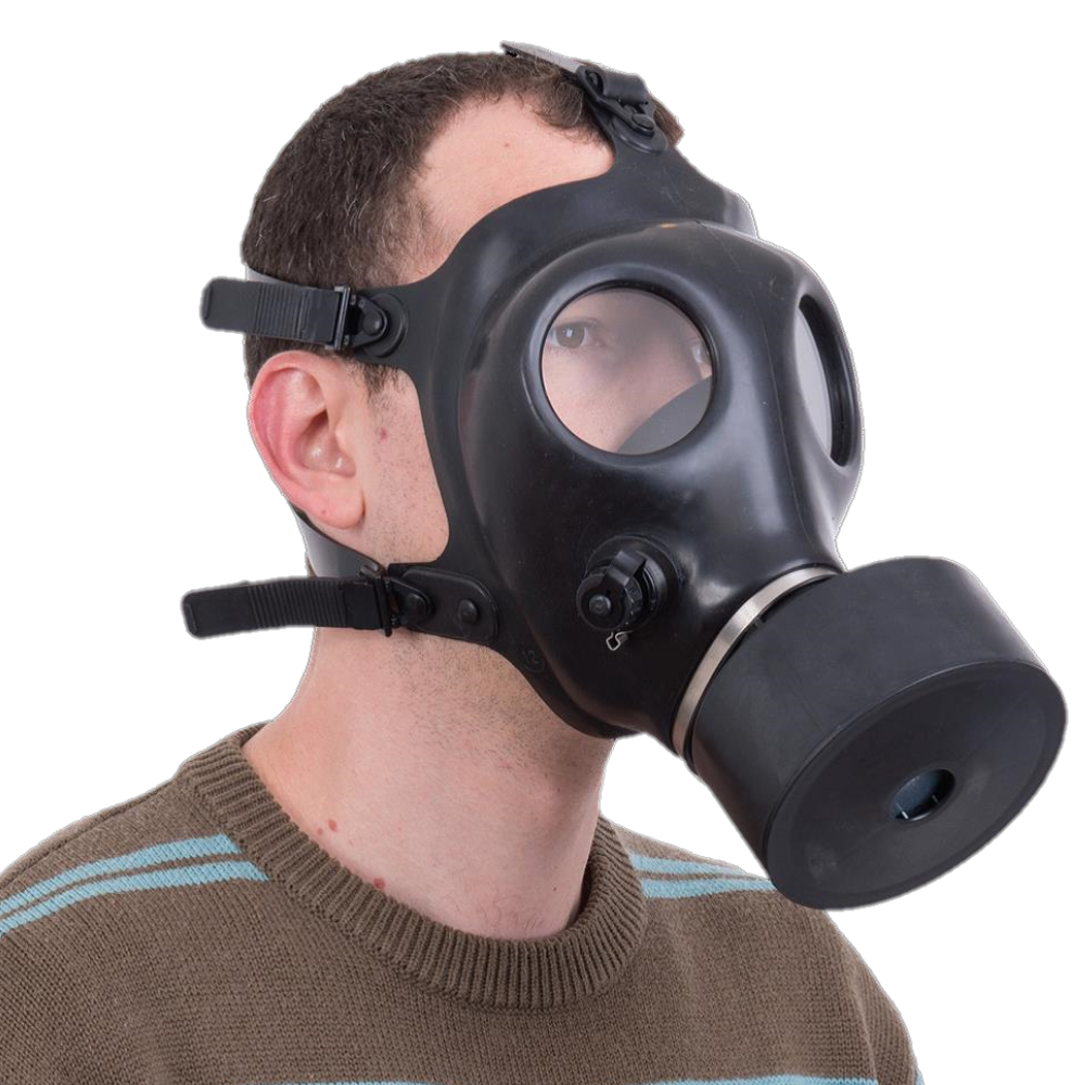 Israeli CBRN Gas Mask with 40mm NATO Filter and Hydration Straw