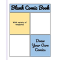 Blank Comic Book: Blank Comic Book Drawing Paper for Kids - Paperback