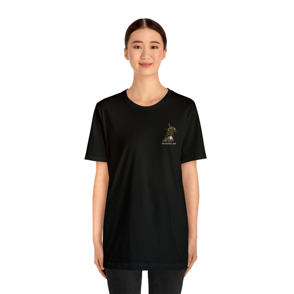 240 Machine Gun Frog - Front Print - Short Sleeve Tee