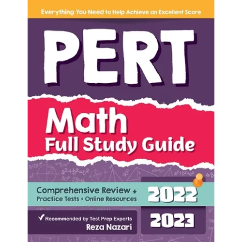 PERT Math Full Study Guide: Comprehensive Review + Practice Tests + Online Resources - Paperback