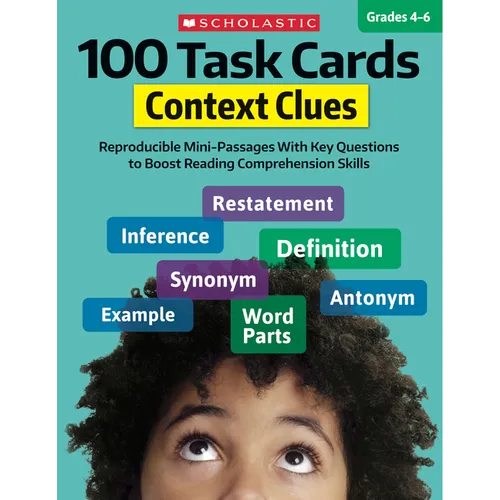 100 Task Cards: Context Clues - Paperback