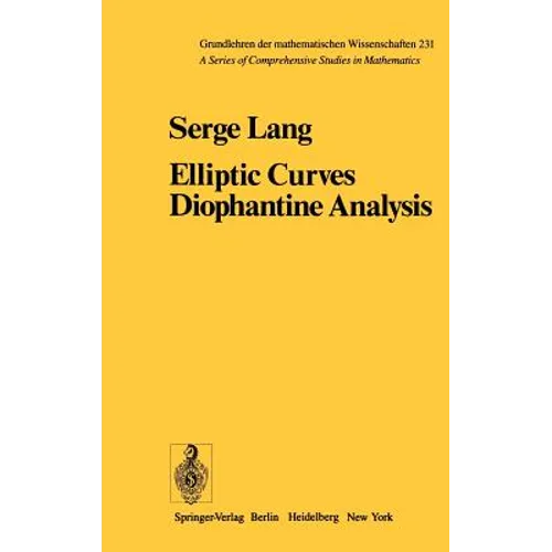 Elliptic Curves: Diophantine Analysis - Hardcover