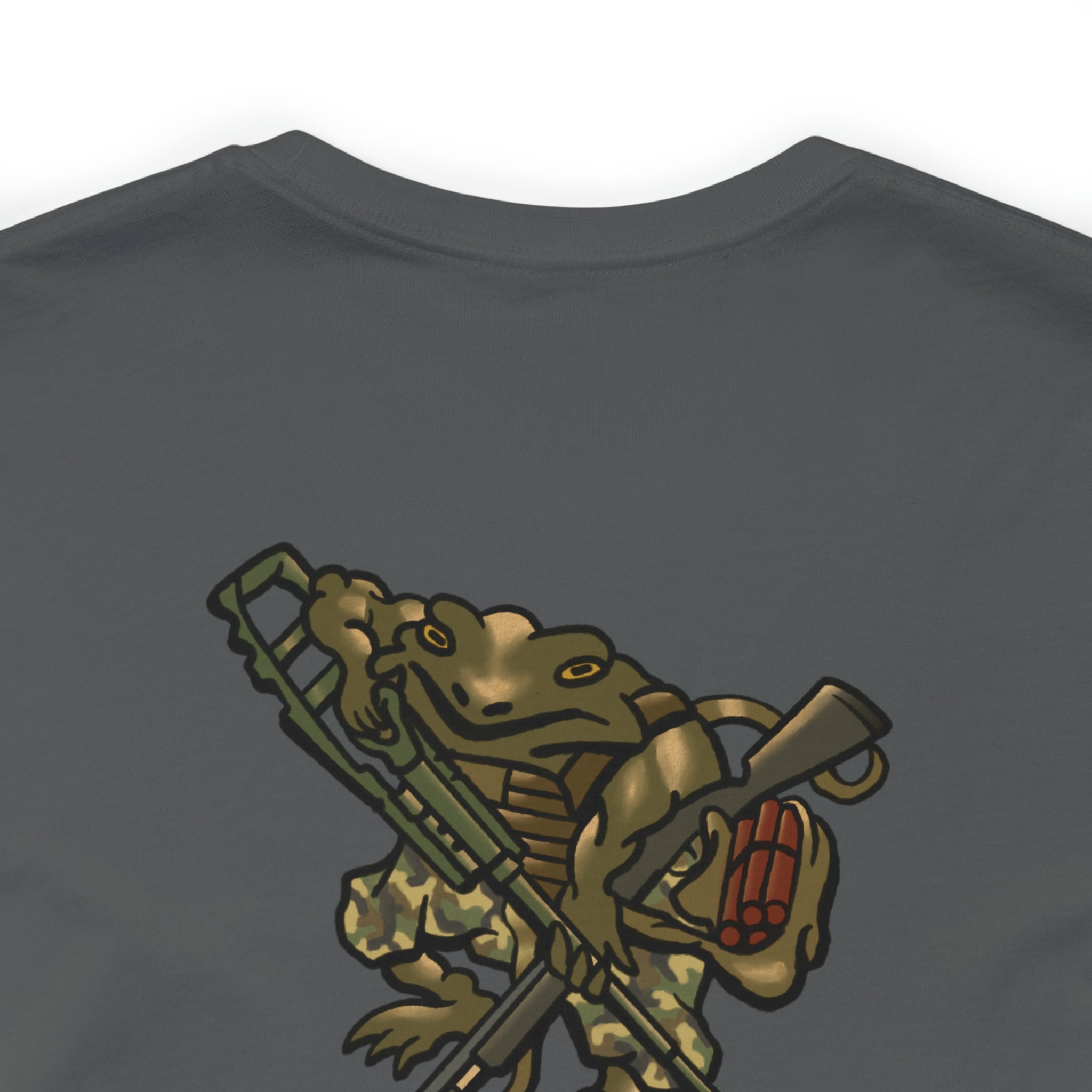 Metal Detector Shotgun Engi Frog - Back Print - Short Sleeve Tee
