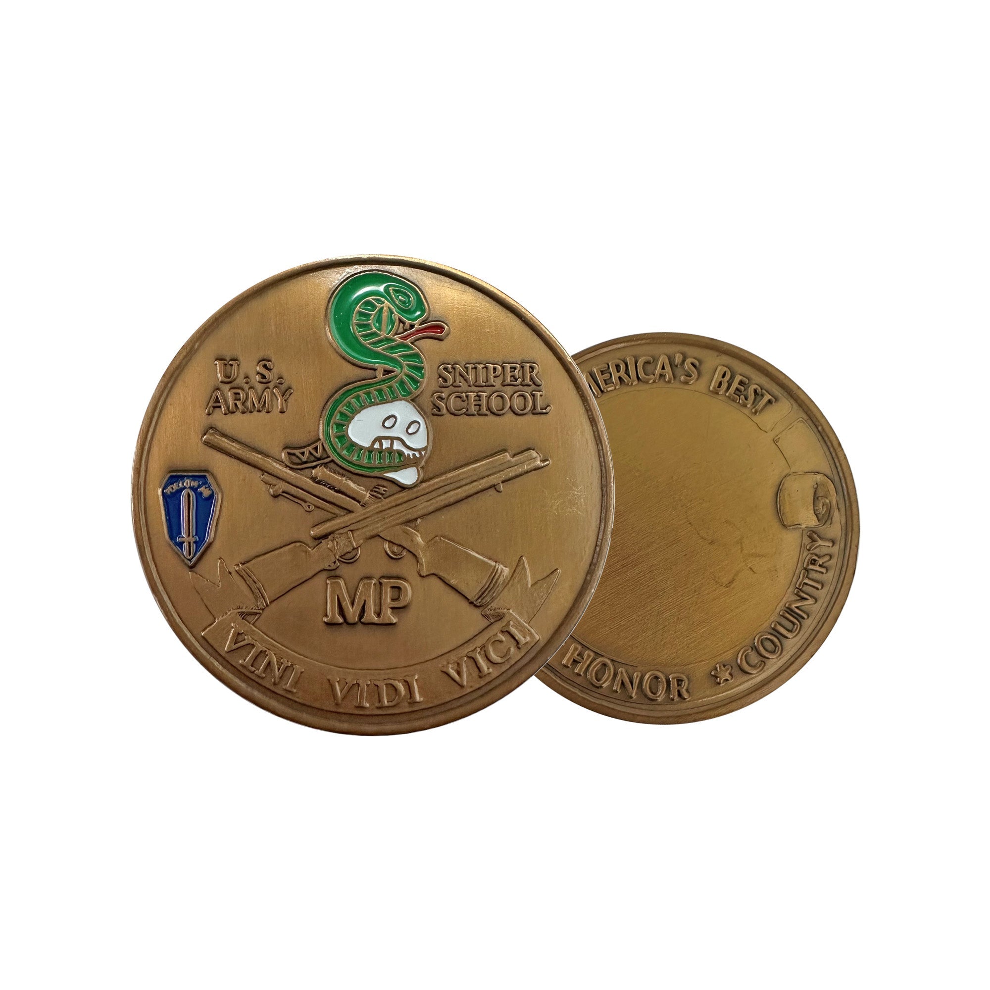 U.S. Army Sniper School Military Police Challenge Coin