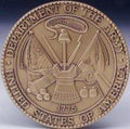 US Army Solid Brass Attachable Medallion for Flag Cases & Pedestals & Shadow Boxes