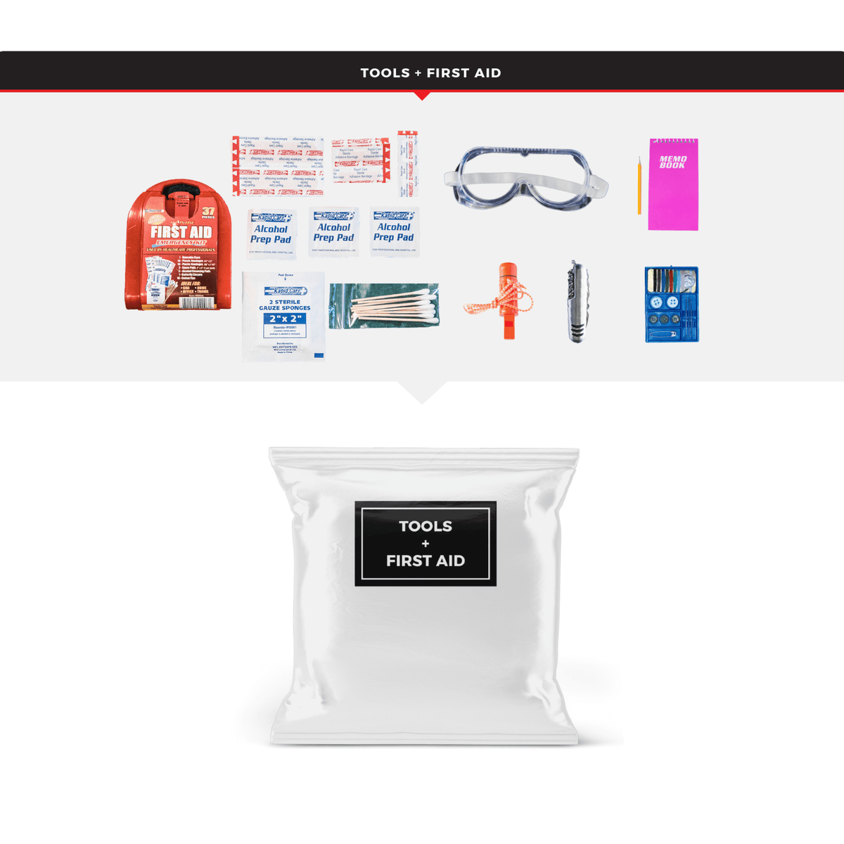 WSK Essential Survival Kit for Up To 6 People plus Rolling Bag and Backpack