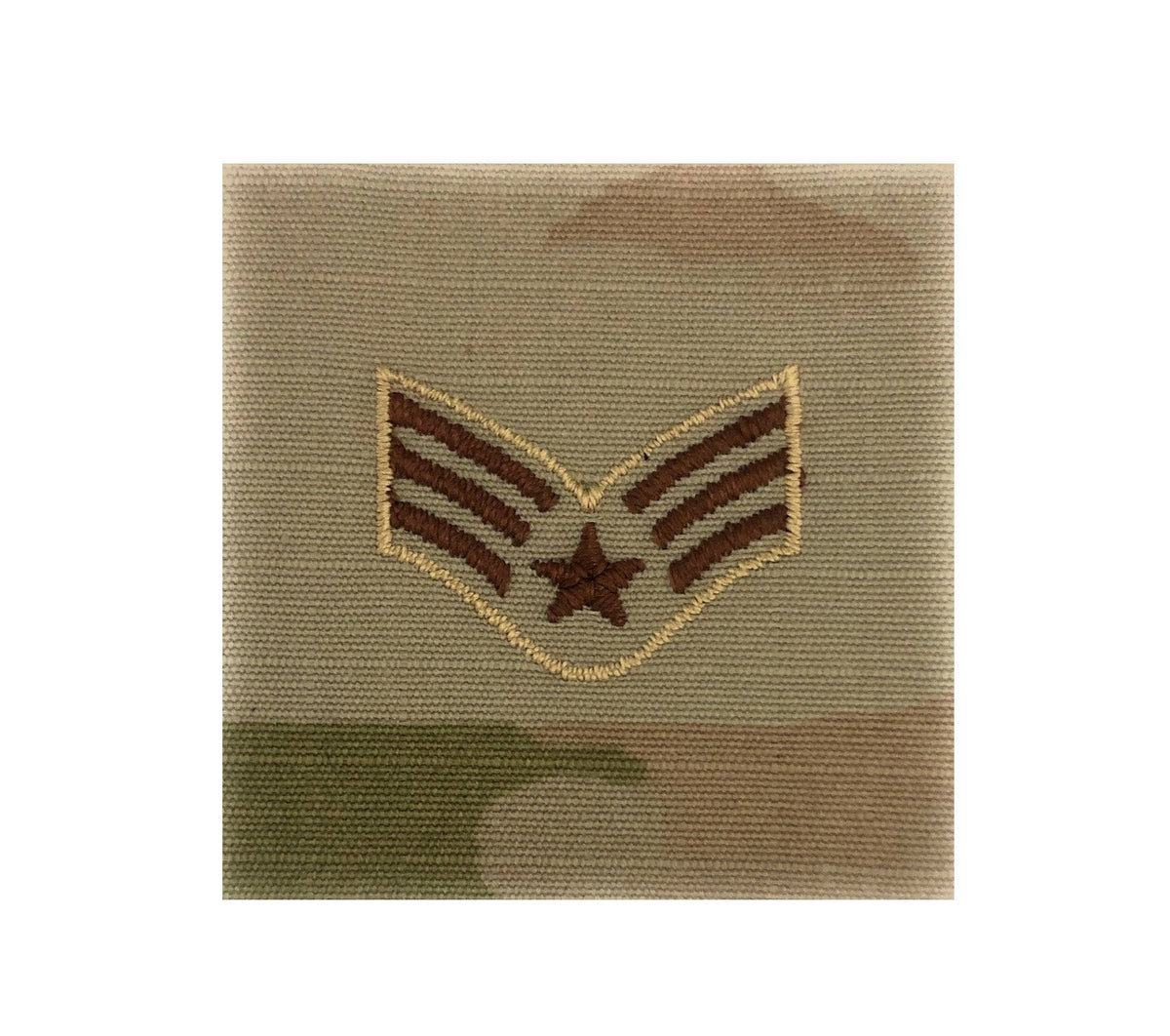 U.S. Air Force E4 Senior Airman OCP Spice Brown Sew-On Rank For Shirt,Jacket,Coat