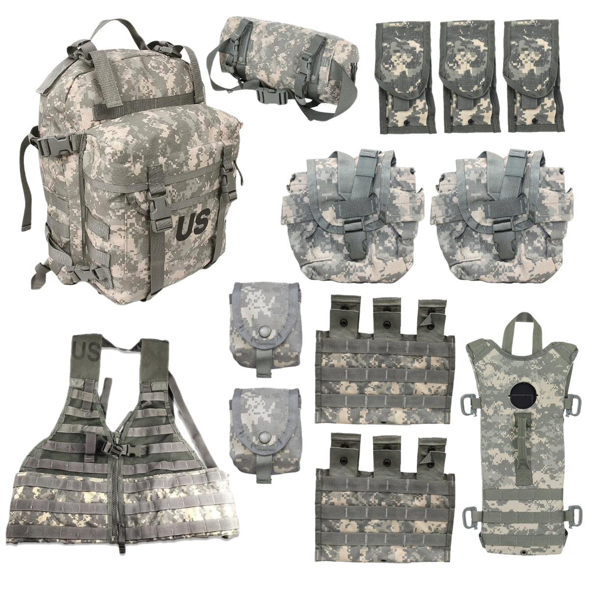 13 Piece MOLLE Rifleman Kit — Used