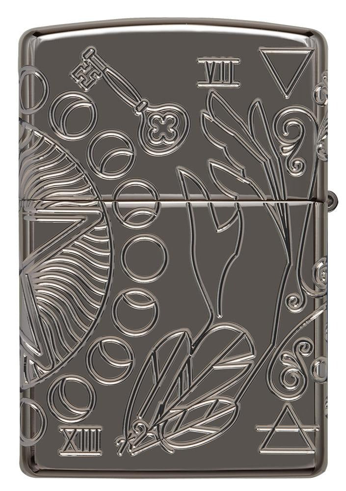 Zippo 360° Armor Black Ice MultiCut Sprirtual Design Windproof Lighter #49689