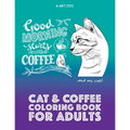 Cat & Coffee Coloring Book For Adults - Paperback
