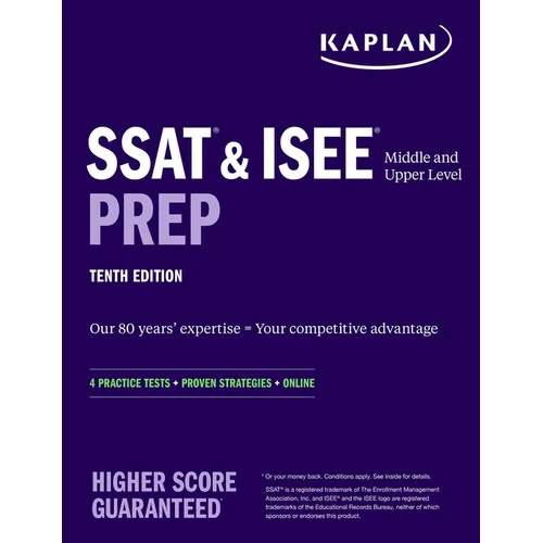 SSAT & ISEE Middle & Upper Level Prep: 4 Practice Tests + Proven Strategies + Online - Paperback