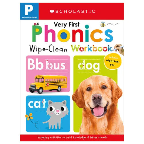 Very First Phonics Pre-K Wipe-Clean Workbook: Scholastic Early Learners (Wipe-Clean) - Spiral