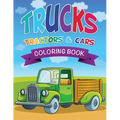 Trucks, Tractors & Cars Coloring Book - Paperback