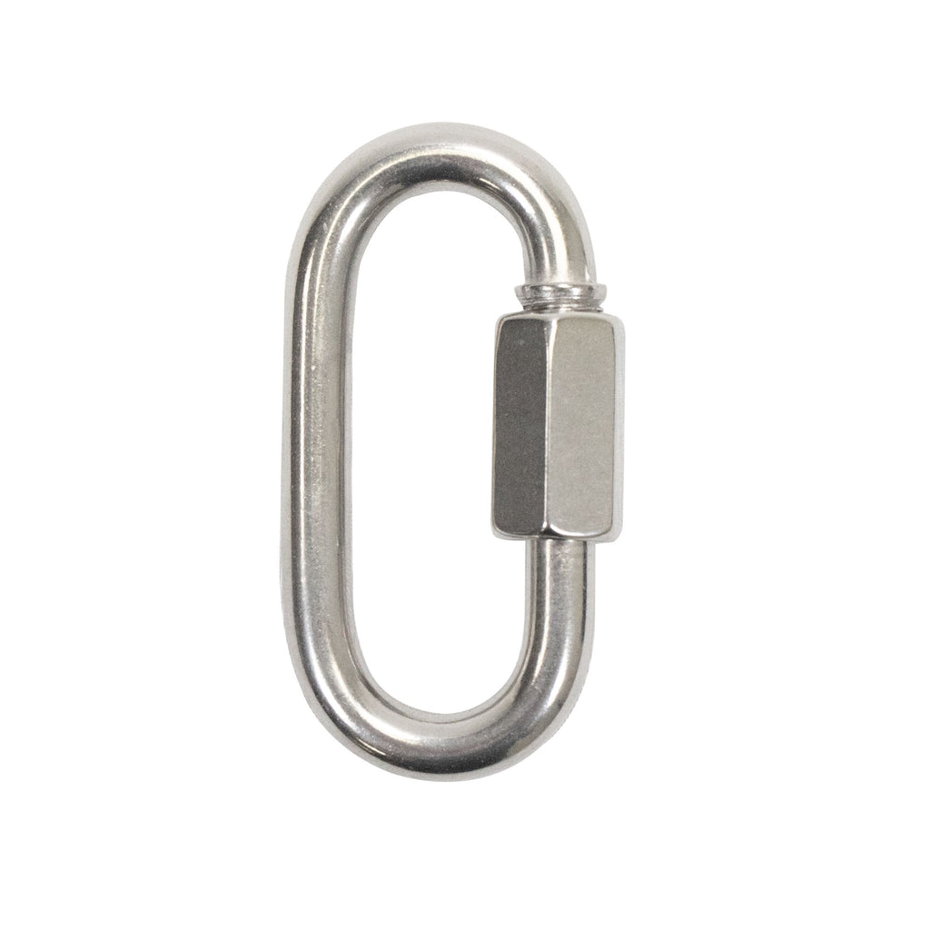 Scuba Choice 7cm SS Oval Quick Link Carabiner W/ Screw 9mm Opening