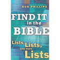 Find It in the Bible: Lists, Lists, and More Lists - Paperback