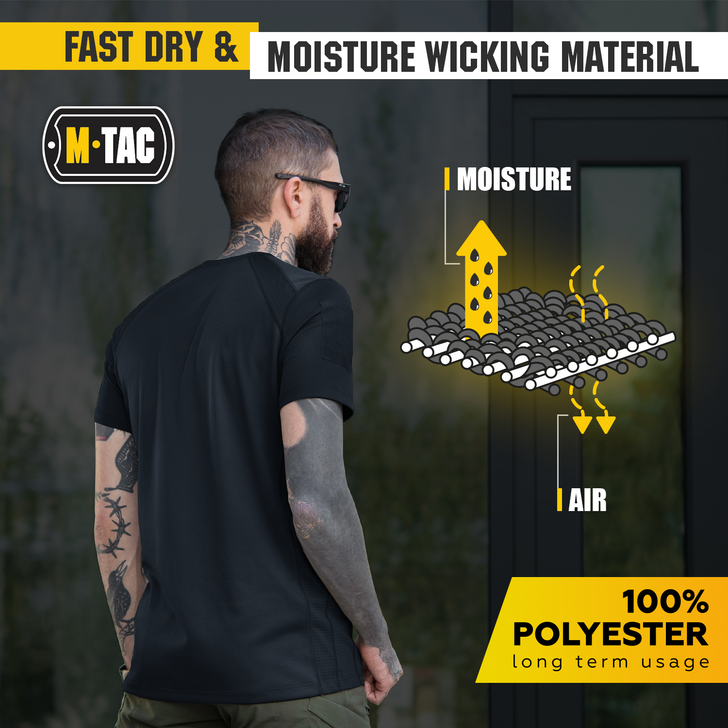 M-Tac T-Shirt Athletic Tactical Gen II with Loop Panels (Set of 3)