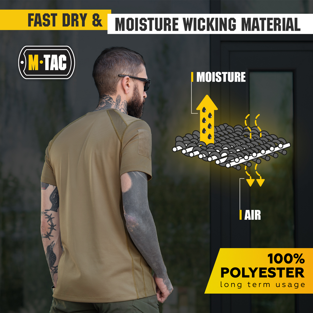 M-Tac T-Shirt Athletic Tactical Gen II with Loop Panels (Set of 3)