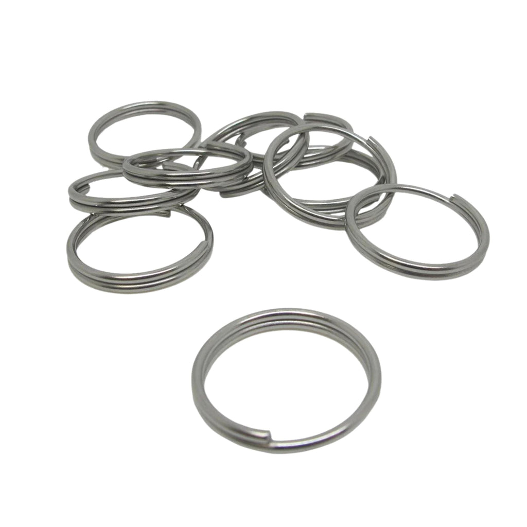Scuba Diving 24mm Stainless Steel 1.6mm Split Ring for BCD attachment 10pc