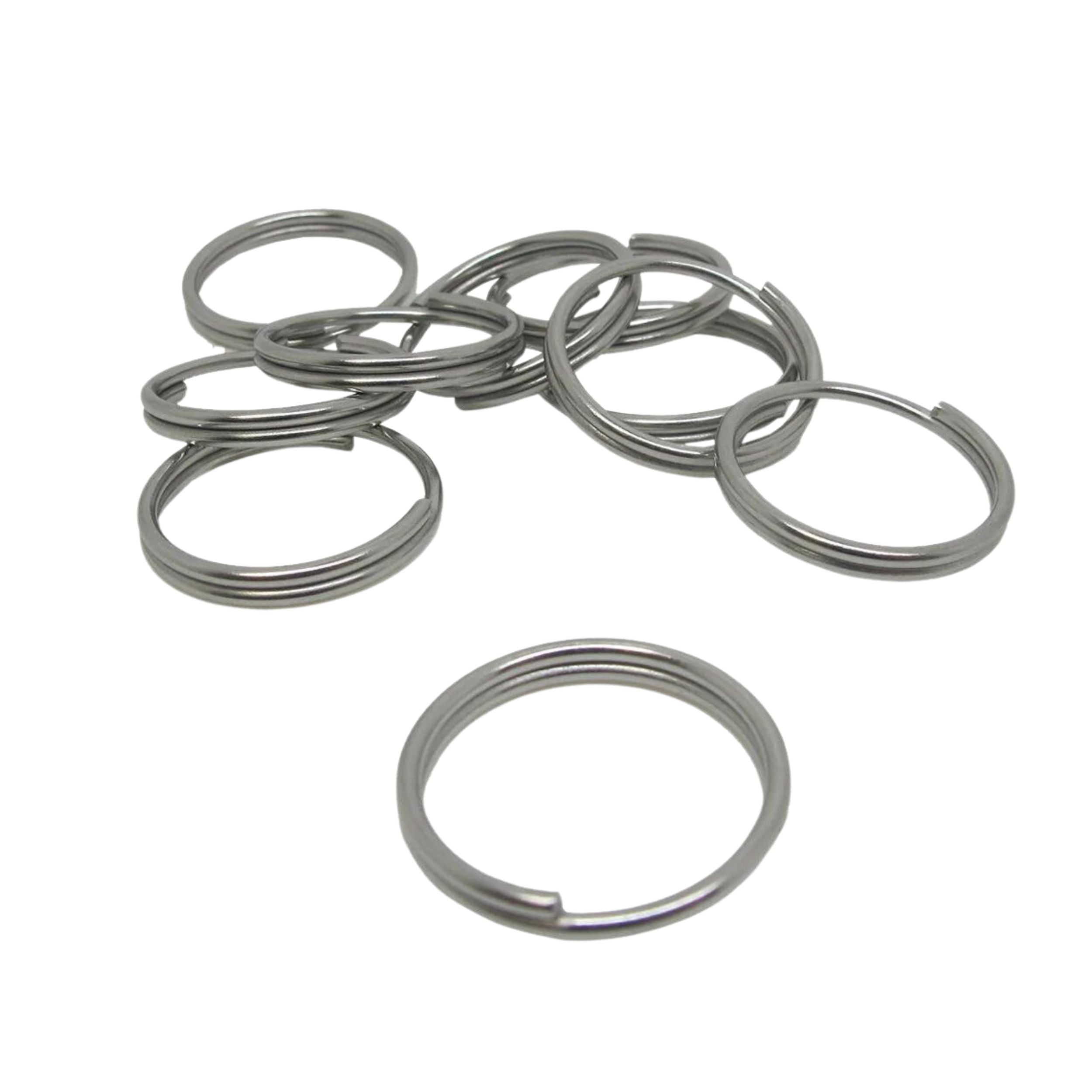 Scuba Diving 24mm Stainless Steel 1.6mm Split Ring for BCD attachment 10pc
