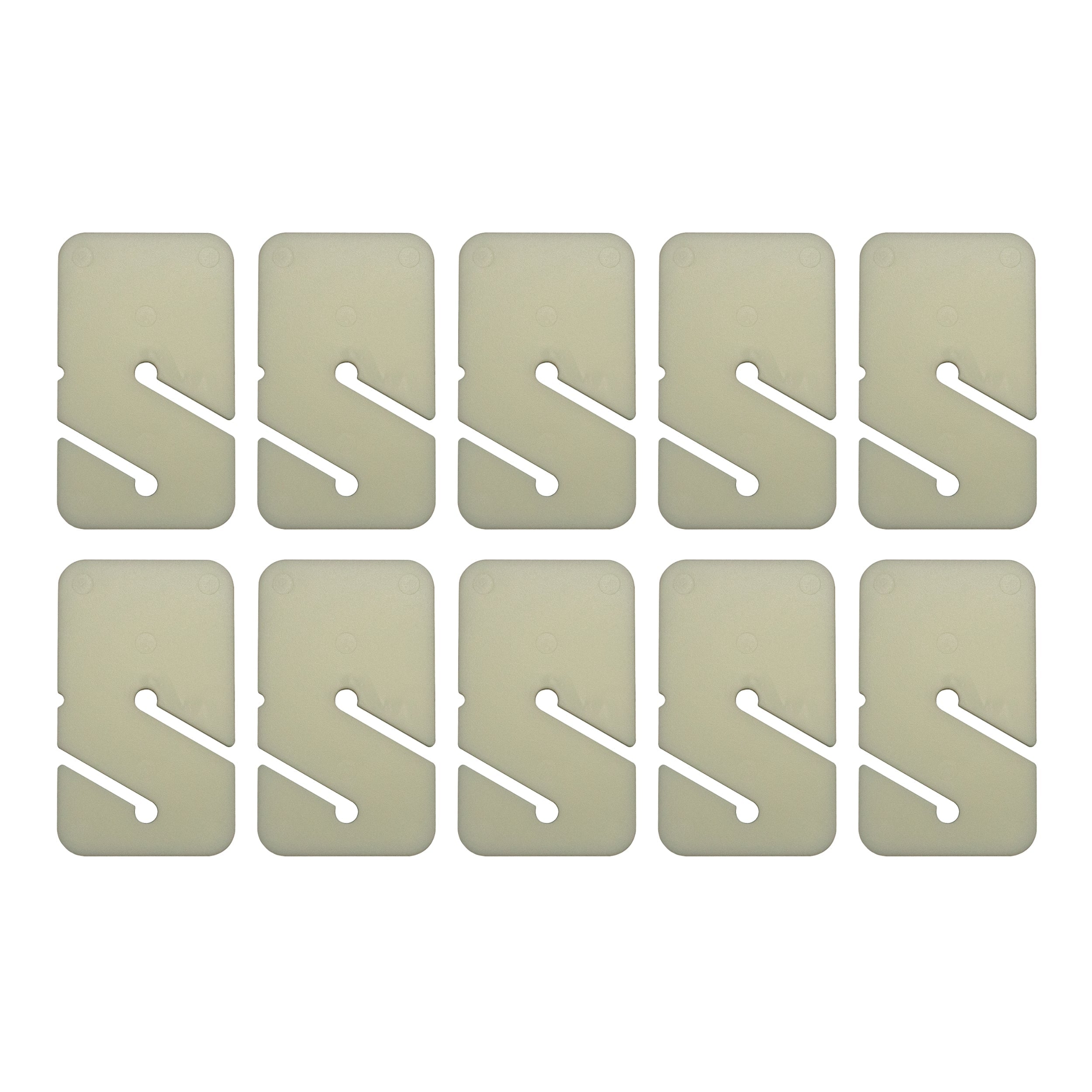 Scuba Cave Diving Line Glow in the Dark Rectangular Marker, 10pc Pack