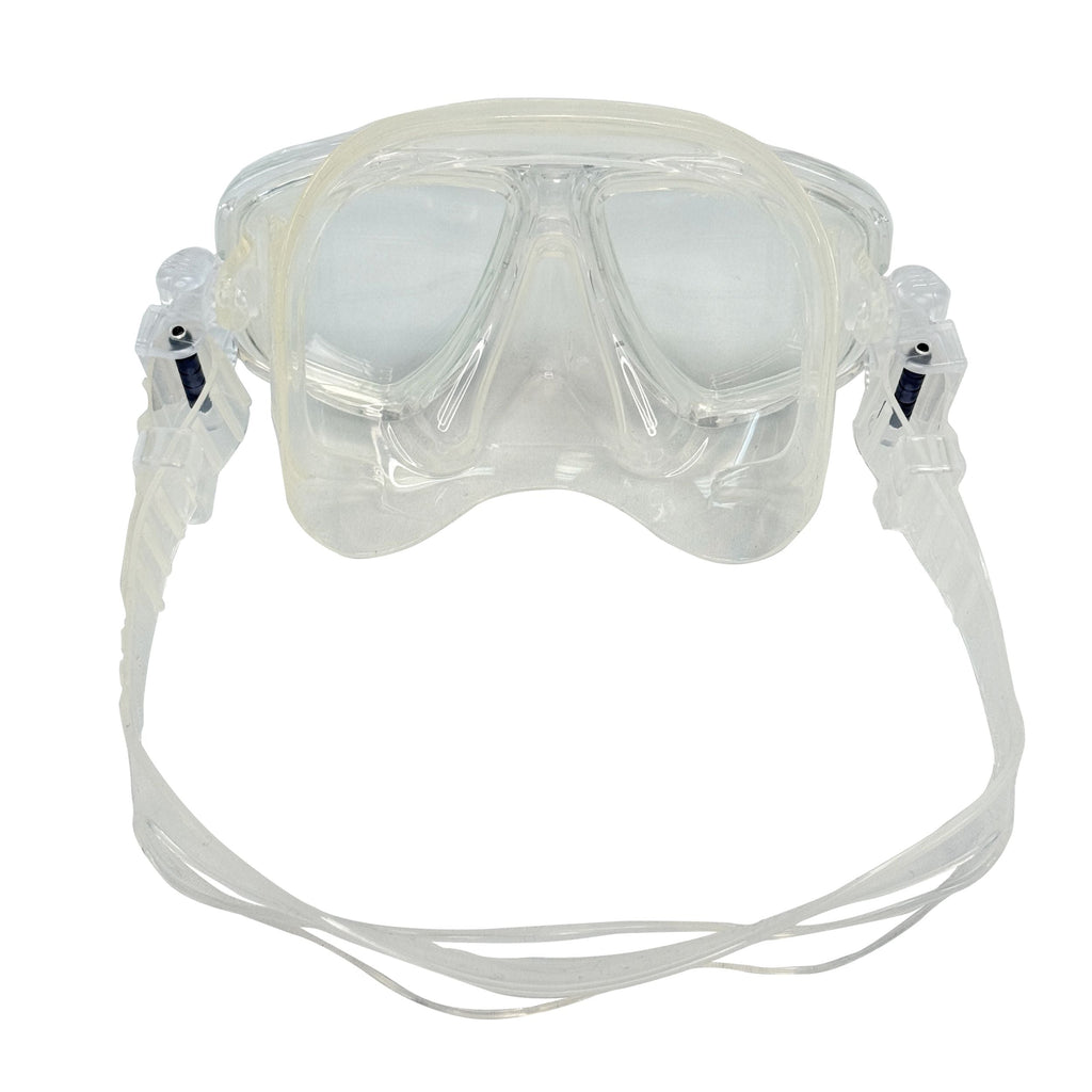 Palantic M36 Translucent Blue/Clear Silicone RX Farsighted Gauge Reader Lenses Dive/Snorkeling Mask
